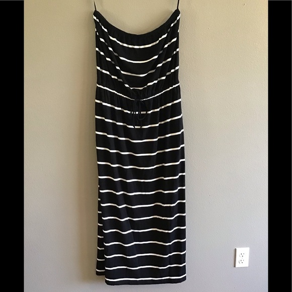 J. Crew Dresses & Skirts - J Crew Black Striped Sleeveless Maxi